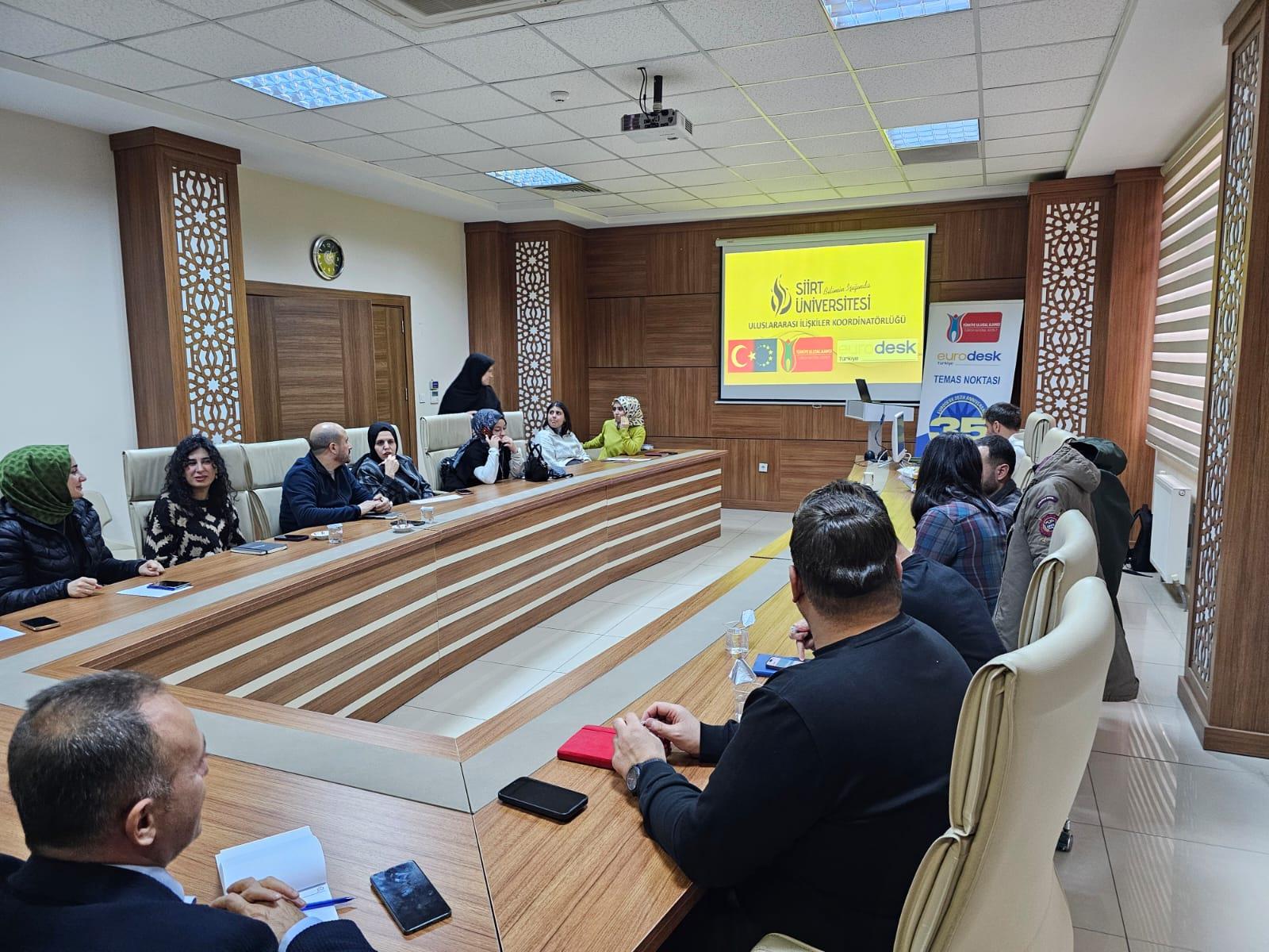 Siirt Aile ve Sosyal Hizmetler İl Müdürlüğünde Eurodesk Etkinliği